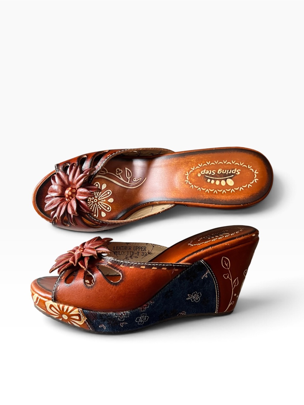 Women's L’Artiste by Spring Step Leather Wedge Sandals